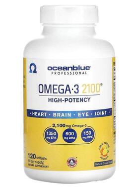 Ocean Blue,Professional, Omega-3 2100, High Potency, Natural