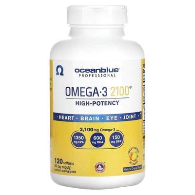 Ocean Blue,Professional, Omega-3 2100, High Potency, Natural
