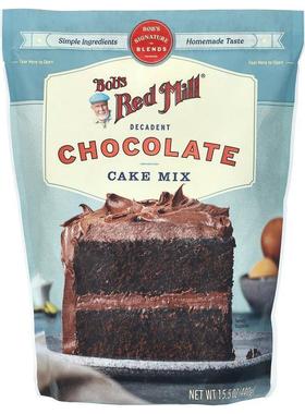 鲍勃红磨坊,Decadent Chocolate Cake Mix, 15.5 oz (440 g)