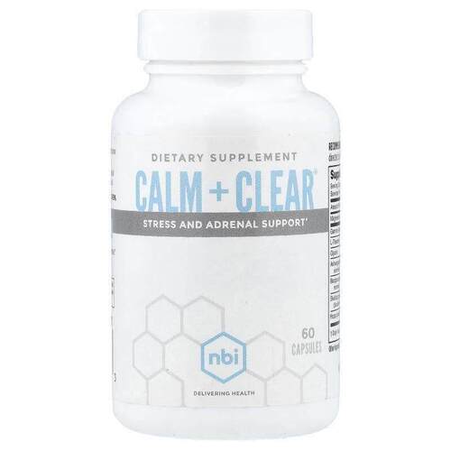 NBI Health,Calm + Clear®, Stress and Adrenal Support, 60 Cap