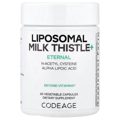Codeage,Liposomal Milk Thistle+, 60 Vegetable Capsules