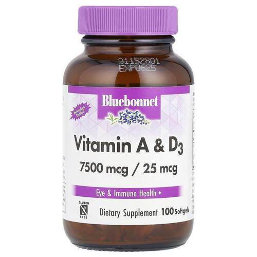 BluebonnetNutrition 维生素A及维生素D3