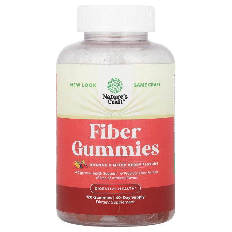 Natures Craft,Fiber Gummies, Orange &amp;amp;amp; Mixed