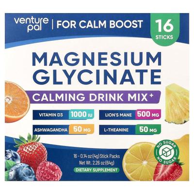 Venture Pal,Magnesium Glycinate, Calming Drink Mix, 16 Stick