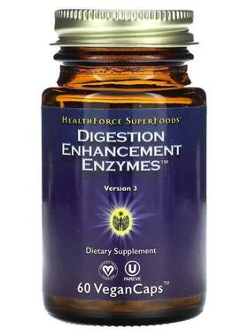HealthForce Superfoods,Digestion Enhancement Enzymes, 60 Veg