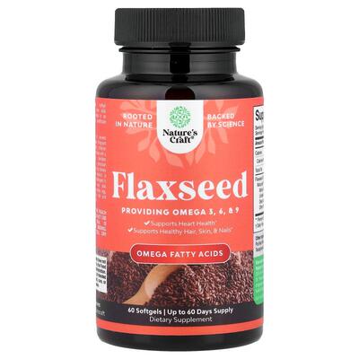 Nature's Craft,Flaxseed, 60 Softgels (1,000 mg per Softgel)