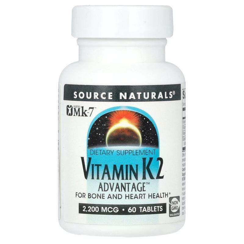 Source Naturals 非转基因优质钙片维生素K2片