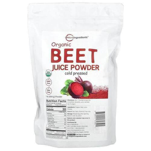 Micro Ingredients,Organic Beet Juice Powder, 1 lb (454 g)