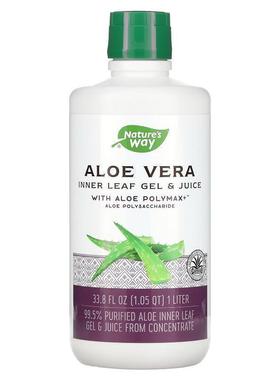 然萃维,芦荟，内叶凝胶和果汁，含 Aloe Polymax，33.8 液量盎司1