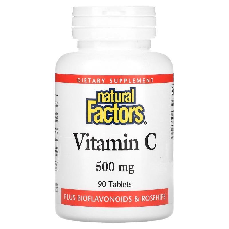 Natural Factors,Vitamin C, 500 mg, 90 Tablets