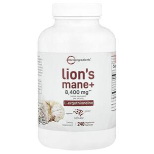 Micro Ingredients,Lion's Mane + L-Ergothioneine, 240 Vegetar