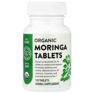 Pure Indian Foods,Organic Moringa Tablets , 120 Tablets