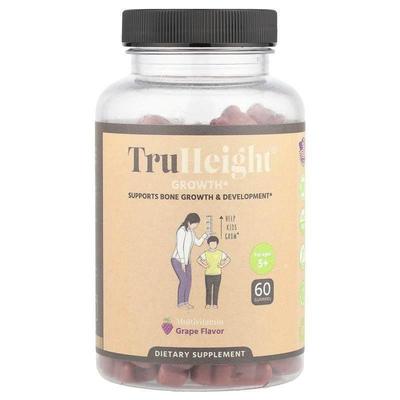 TruHeight,Growth Gummies, Multivitamin, For Ages 5+, Grape,