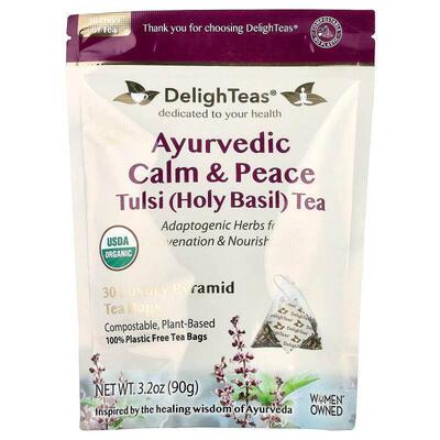 DelighTeas,Ayurvedic Calm &amp;amp; Peace Tulsi (Holy Ba