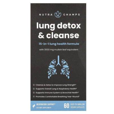NutraChamps,Lung Detox &amp;amp; Cleanse, 60 Easy-To-Swa