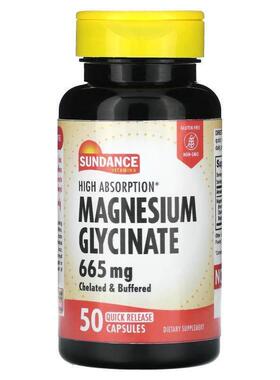 Sundance,High Absorption Magnesium Glycinate, 665 mg, 50 Qui