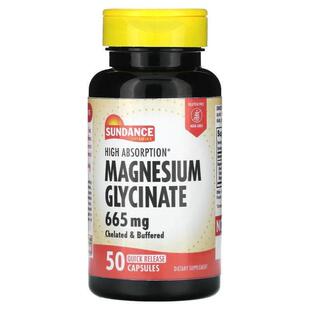 Sundance,High Absorption Magnesium Glycinate, 665 mg, 50 Qui