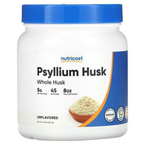 Nutricost,Psyllium Husk, Whole Husk, Unflavored