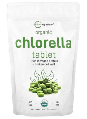 Micro Ingredients,Organic Chlorella Tablet, 3 g, 720 Tablets
