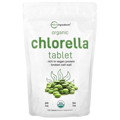 Micro Ingredients,Organic Chlorella Tablet, 3 g, 720 Tablets