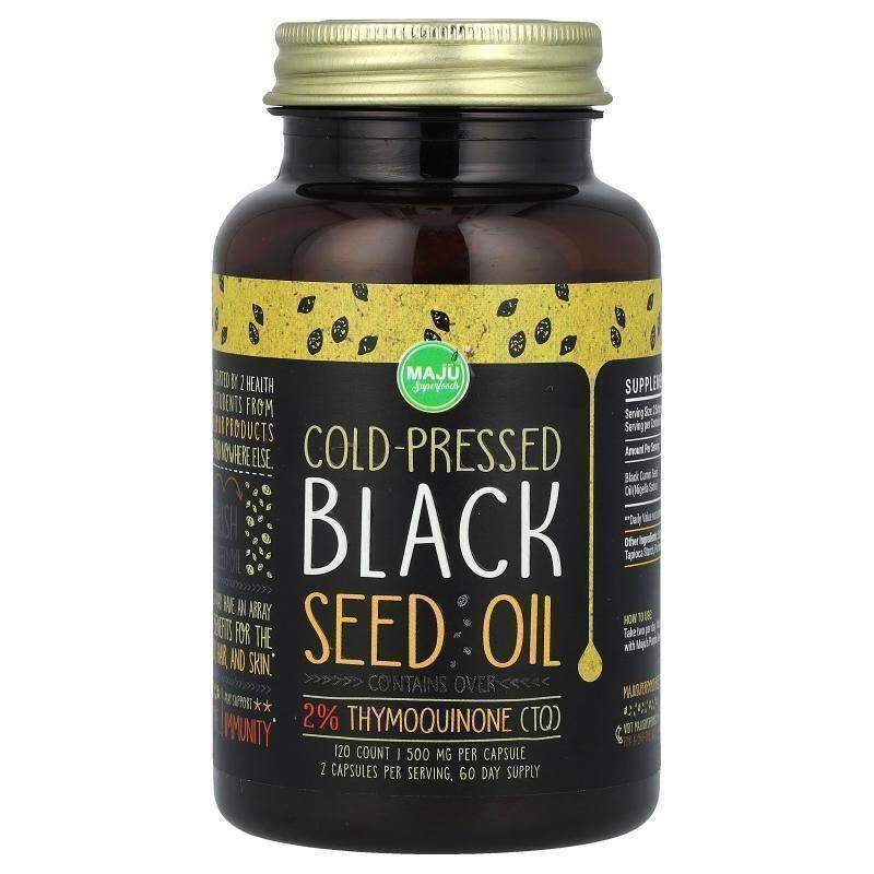 Maju Superfoods,冷榨黑籽油,1000 毫克,120 粒软凝胶(每粒软