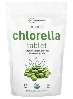 Micro Ingredients,Organic Chlorella Tablet, 3 g, 720 Tablets