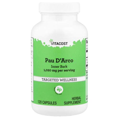 Vitacost,Pau D'Arco Inner Bark, 120 Capsules (510 mg per Cap