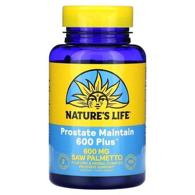 Nature's Life,Prostate Maintain 600 Plus, 100 Capsules