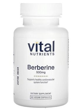 Vital Nutrients,小檗碱，500 毫克，60 粒素食胶囊