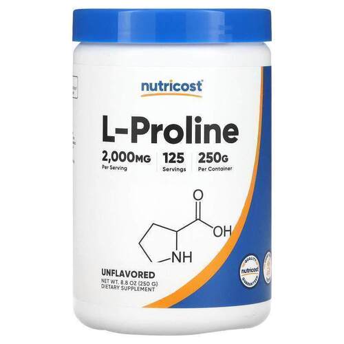 Nutricost,L-Proline, Unflavored, 8.8 oz (250 g)