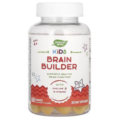 然萃维,Kids Brain Builder，4 岁以上，柠檬水味，60 粒软糖