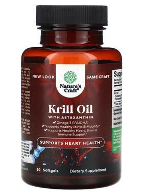 Natures Craft,Krill Oil with Astaxanthin, 30 Softgels