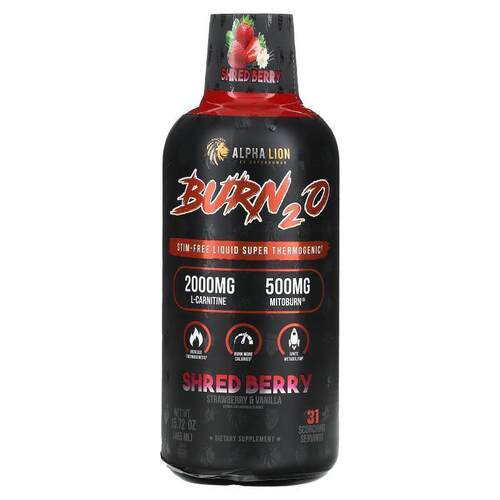 ALPHA LION,Burn2O，草莓香草浆果，15.72 盎司（465 毫升）