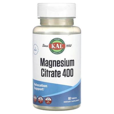 KAL,Magnesium Citrate 400, 60 Tablets