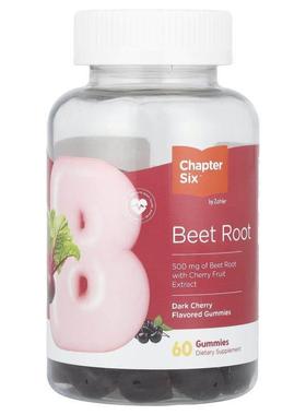 Chapter Six,Beet Root Gummies, Dark Cherry, 500 mg, 60 Gummi