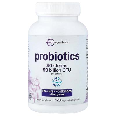 Micro Ingredients,Probiotics, 120 Vegetarian Capsules