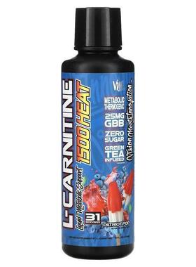VMI Sports,L-Carnitine 1500 Heat, Patriot Pop, 16 fl oz (473
