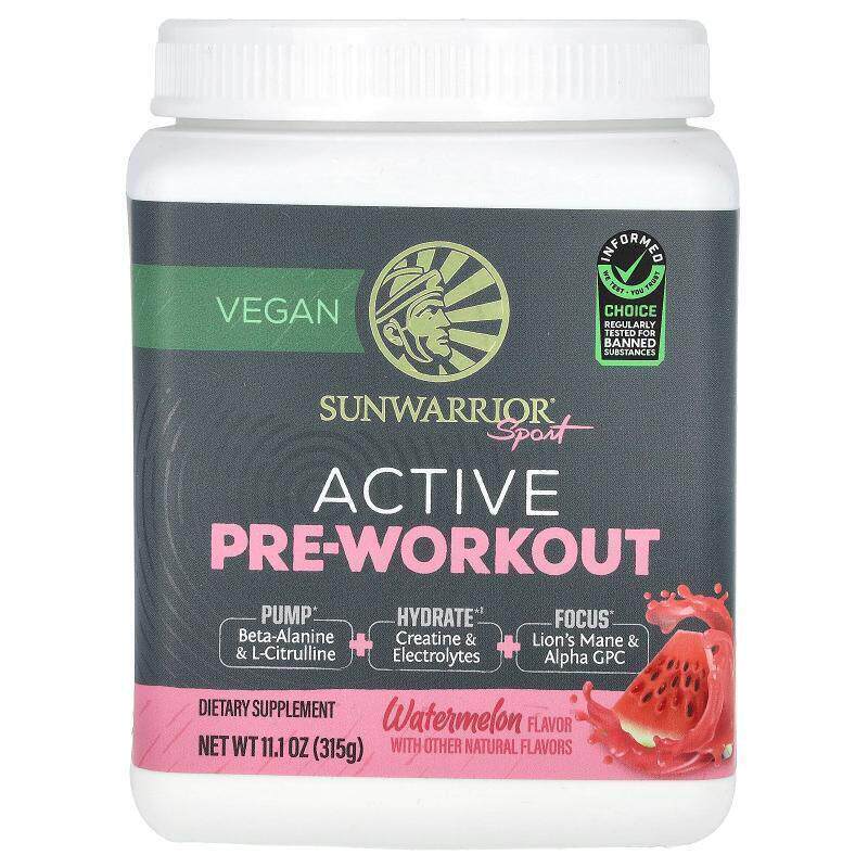 太阳勇士,Sport, Active Pre-Workout, Watermelon, 11.1 oz (315