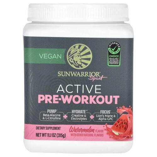 太阳勇士,Sport, Active Pre-Workout, Watermelon, 11.1 oz (315