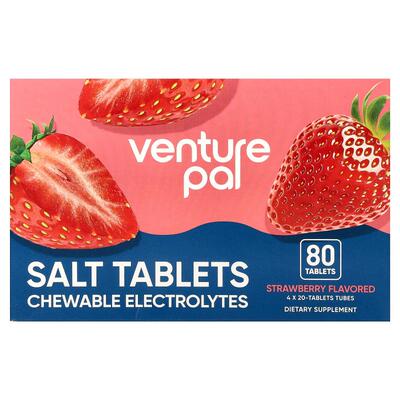 Venture Pal,Salt Tablets Chewable Electrolytes, Strawberry,
