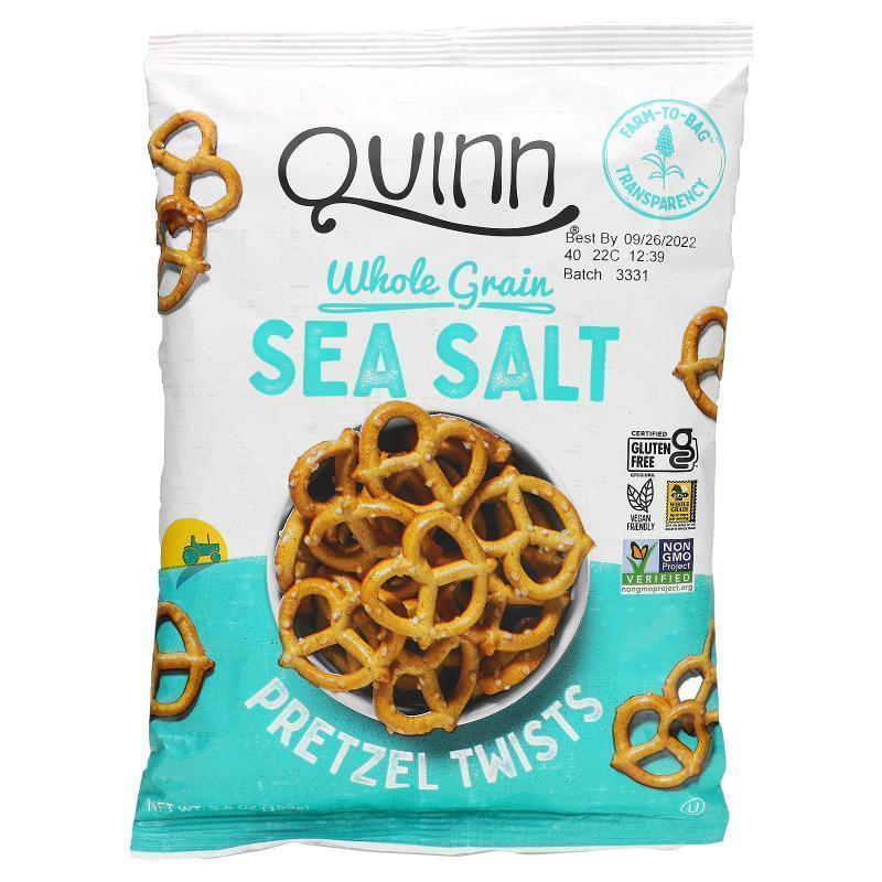 Quinn Popcorn,椒盐卷饼，全谷物海盐，5.6 盎司（159 克）