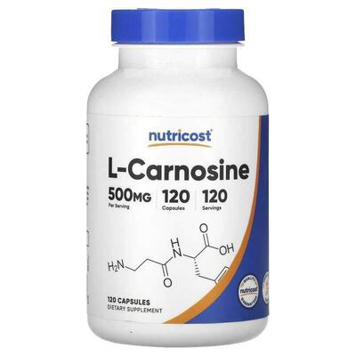 Nutricost,L-Carnosine, 500 mg, 120 Capsules