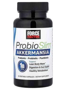Force Factor,ProbioSlim® Akkermansia, 60 Vegetable Capsules