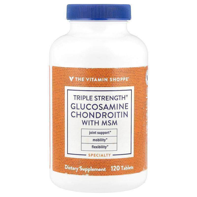 The Vitamin Shoppe,葡萄糖胺软骨素,含 MSM,三倍功效,120 片