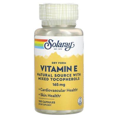 Solaray,Dry Form Vitamin E, Natural Source with Mixed Tocoph