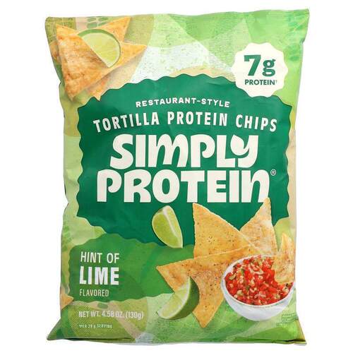 Simply Protein,墨西哥玉米饼片，少量酸橙味，4.58 盎司（130 克