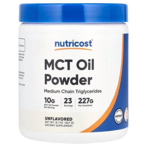 Nutricost,MCT Oil Powder, Unflavored, 8.1 oz (227 g)