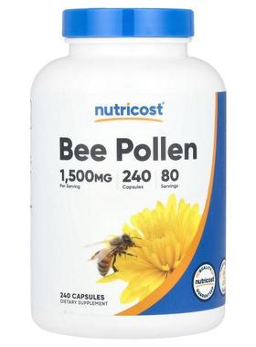 Nutricost,Bee Pollen, 1,500 mg, 240 Capsules (500 mg per Cap
