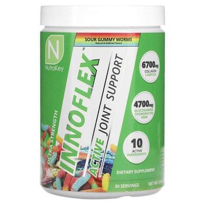 Nutrakey,Innoflex, Sour Gummy Worms, 0.85 lbs (387 g)