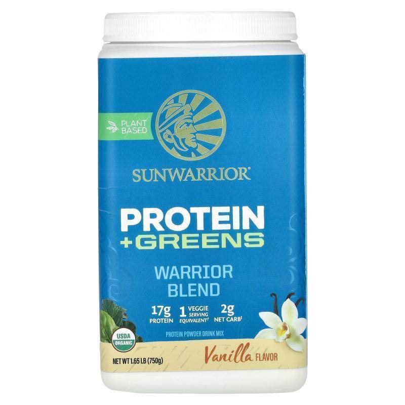 太阳勇士,Warrior Blend Protein + Greens, Vanilla , 1.65 lb (